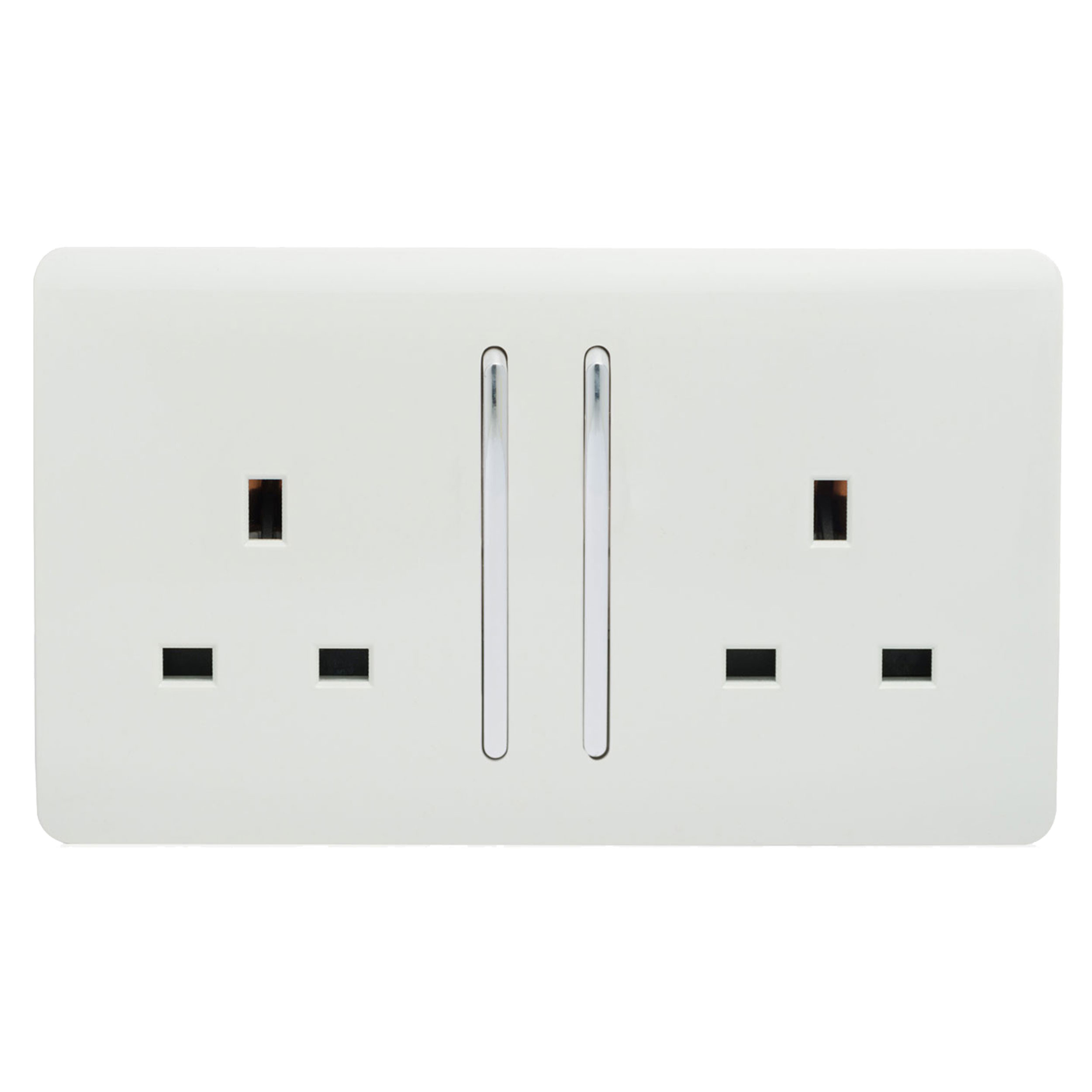 ART-SKT213LWH  2 Gang 13Amp Long Switched Double Socket Ice White